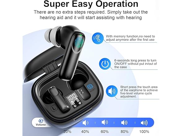 Digital Hearing Aids w/ Cleaner Kit