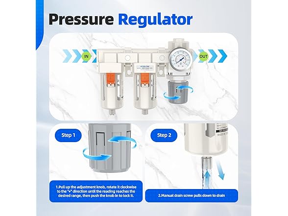 Air Pressure Regulator 3/8" NPT