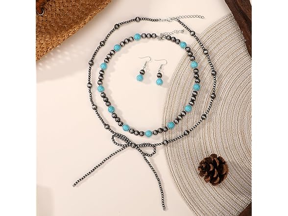 Navajo Turquoise Earring and Necklace