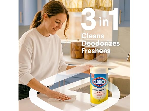 Clorox Disinfecting Wipes Crisp Lemon 75ct