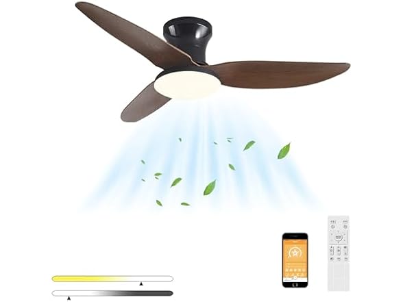 ANKBOY Bedroom Ceiling Fans with Lights