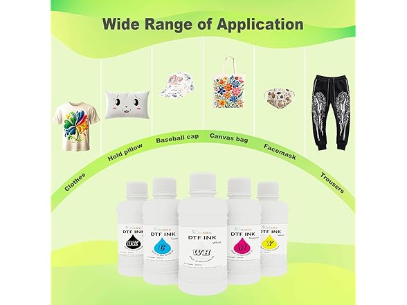 DTF Ink Combo Pack, 250ml x 6