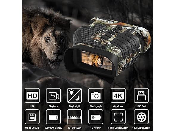 WOSPORTS W0195 Night Vision Goggles 4K