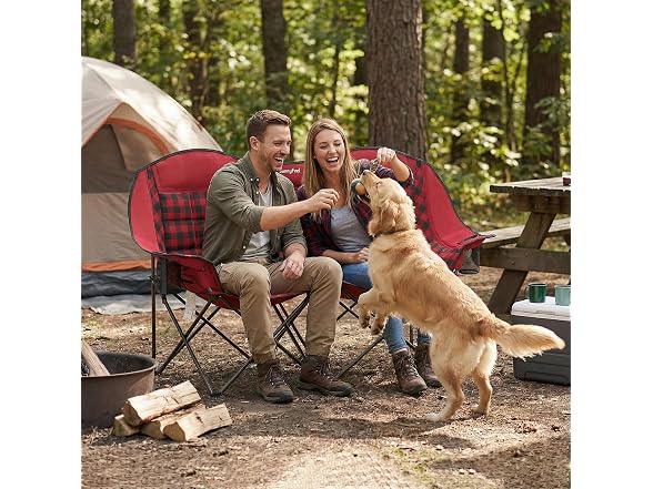 SUNNYFEEL Red Loveseat Camping Chair