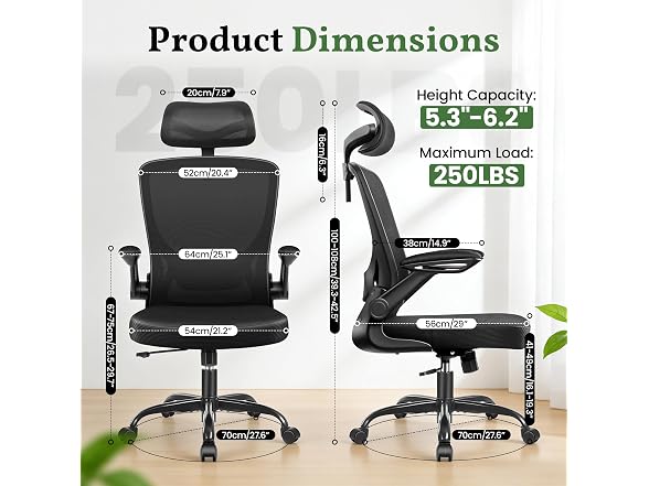 BESTFAIR W0893 Ergonomic Office Chair 2 (Open Box)