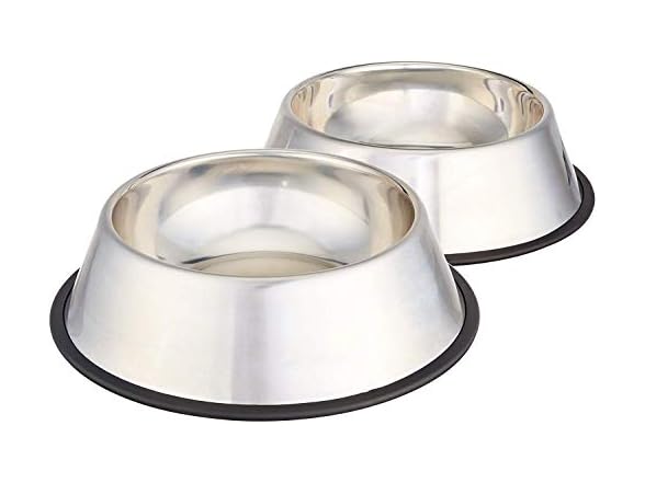 Amazon Basics Stainless Steel Non-Skid Dog Bowls