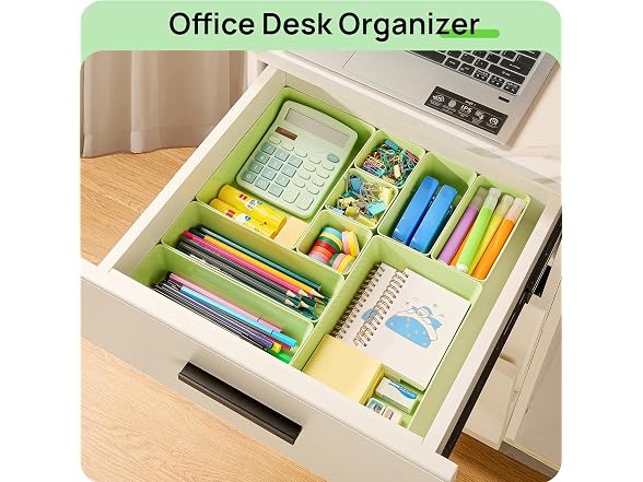 Vtopmart Green 25 Pack Plastic Drawer Organizer
