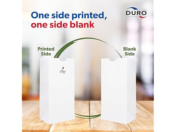 Duro 4# White Paper Bags, 100 Count