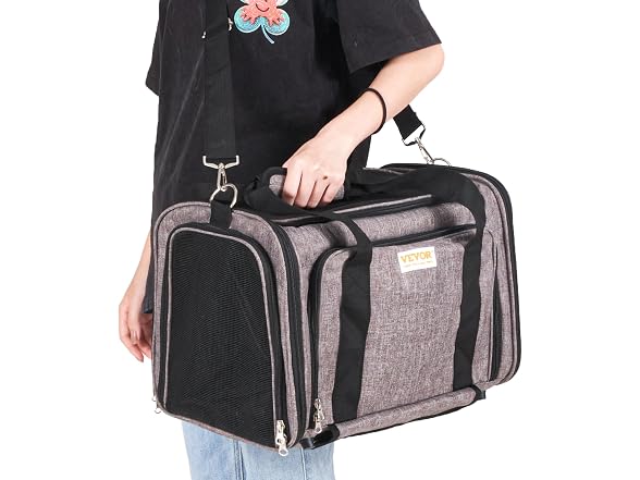 VEVOR Cat Carrier with Wheels, Airline Approved
