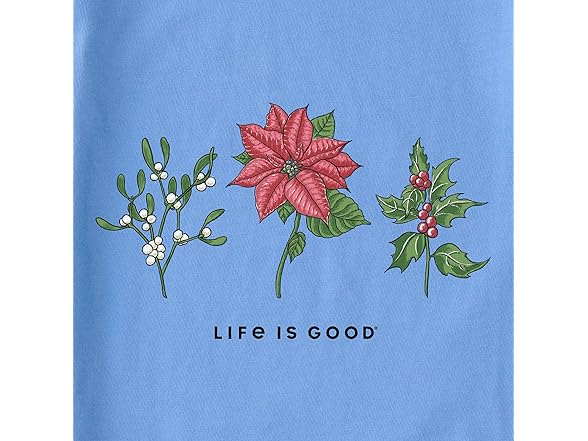 Life is Good Holiday Flowers Blue (XXL)