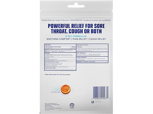 Mucinex InstaSoothe Throat Drops 40ct