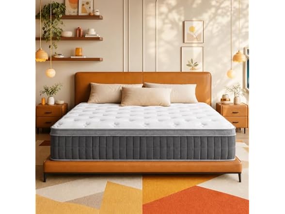 Mutesleep 12 Inch King Memory Foam Mattress, Medium Firm