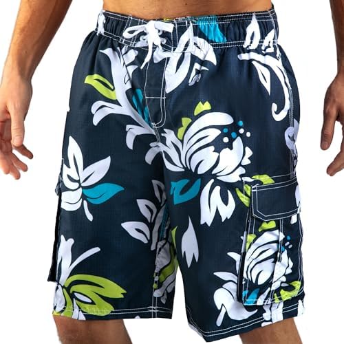 Kanu Surf Men's Standard Barracuda Swim Trunks (Regular & Extended Sizes), Oahu Navy, X-Large