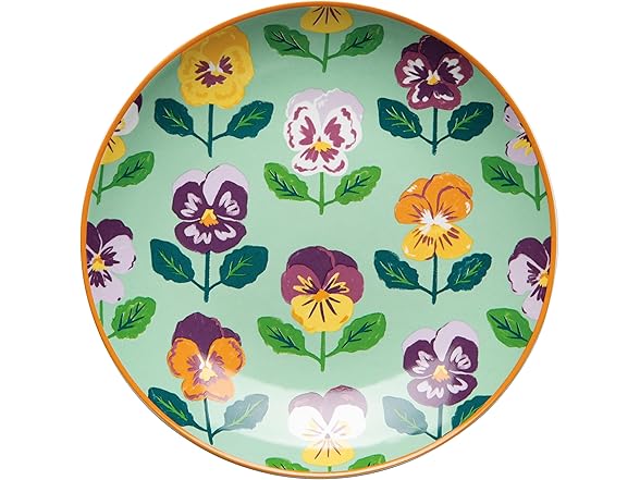 Jubilee Pansy Appetizer Porcelain Plates, Set of 4 Assorted