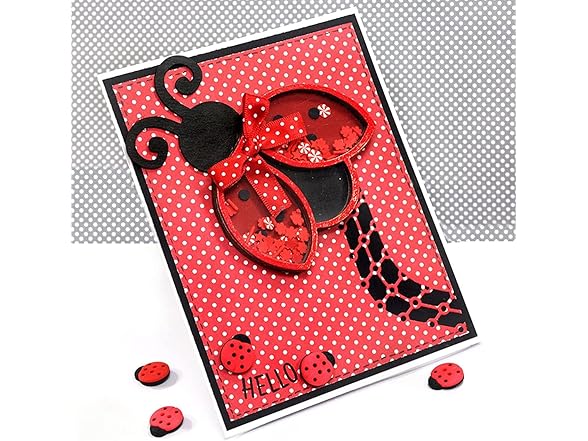 1Pc Silver Ladybug Shaker Metal Cutting Dies Stencil