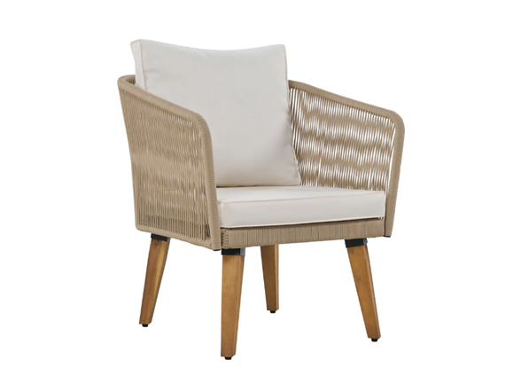 George Oliver 4pc Rope Patio Set w/ Table -Choose Color