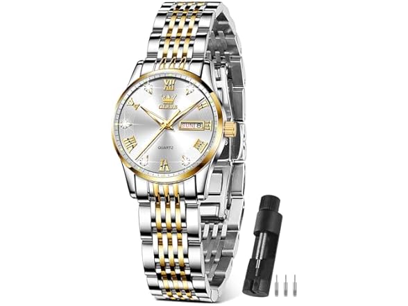 OLEVS Women’s Day Date Steel Watch