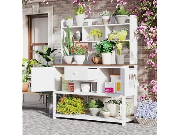 Merax Solid Fir Wood Potting Bench, 50.2"