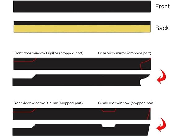 Generic APP-Auto-140 (2 Pack) Car Window Rubber Sea