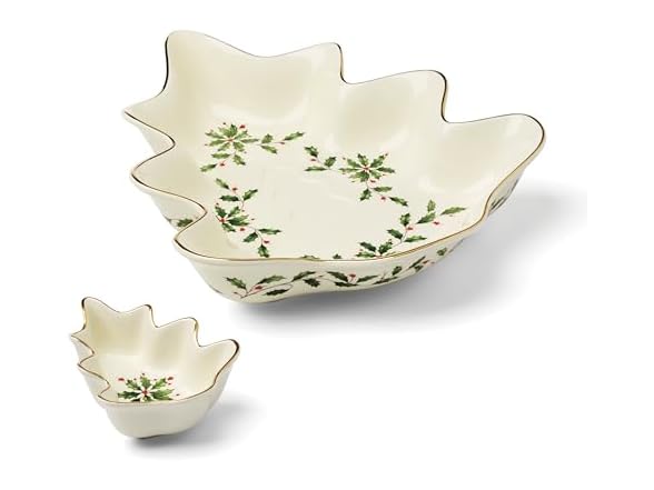 Lenox 898187 Holiday Tree Chip & Dip Set