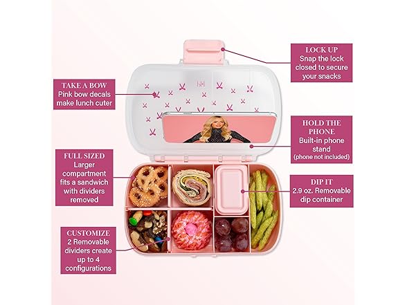 Paris Hilton 2-Pack Bento Style Snack Boxes