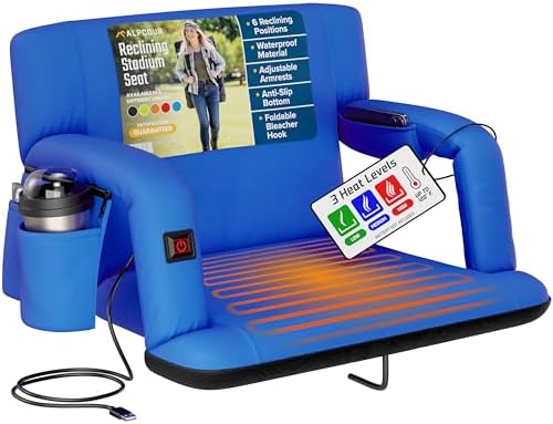 Recl H Stadium Seat w Armrests - RBlue