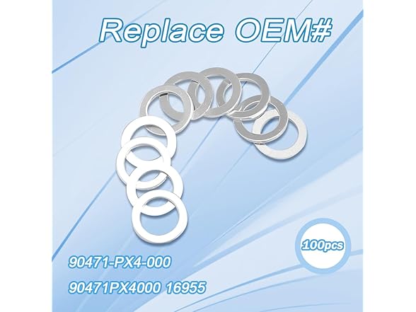 100pc Transmission Drain Plug Washer