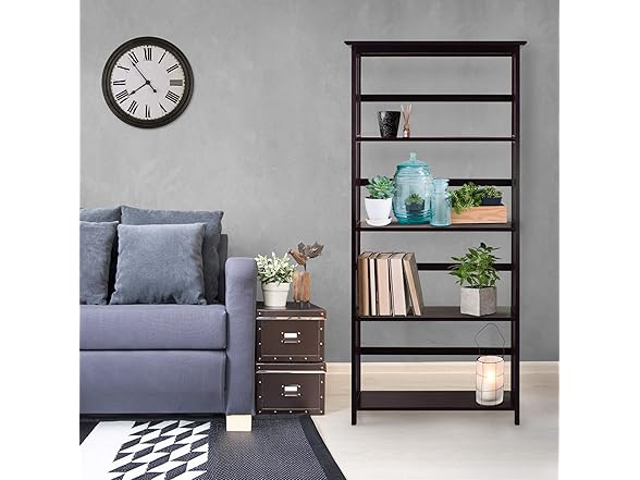 Casual Home Mission Style 5-Shelf Bookcase