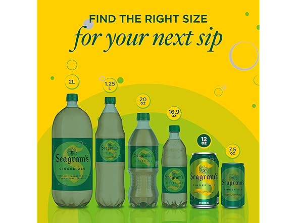 Seagram's Ginger Ale, 12 fl oz, 12 Pack