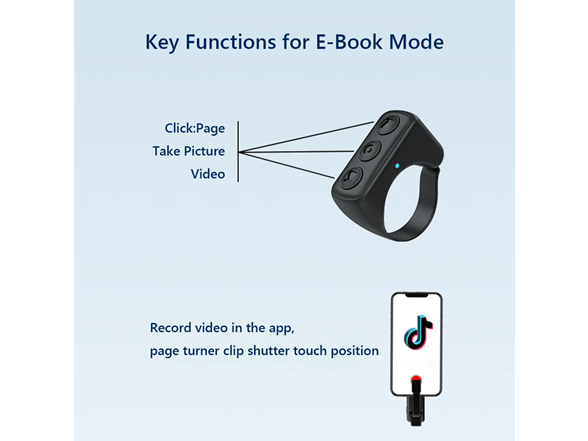 Bluetooth Page Turner Scrolling Ring