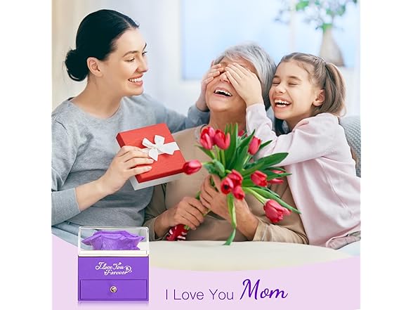 WILDLOVE Preserved Real Purple Rose