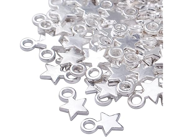 Jdesun Silver Star Pentagram Charms