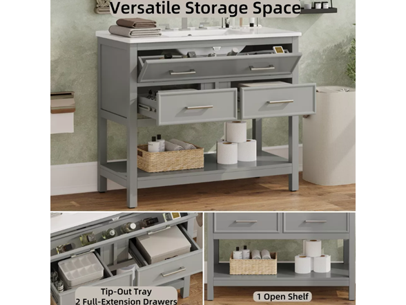 Christopher Knight Home Lowell Contemporary 36" Vanity