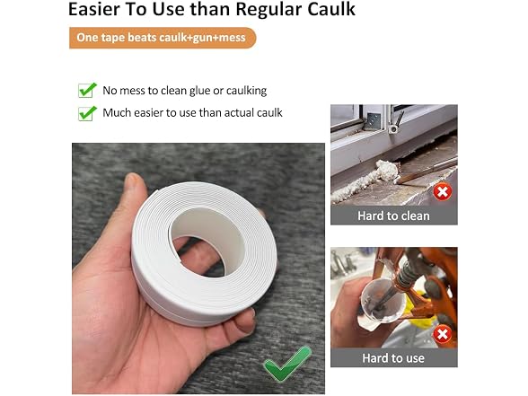 CDFYREC CON-16 (2 Pack) White Caulk Tape