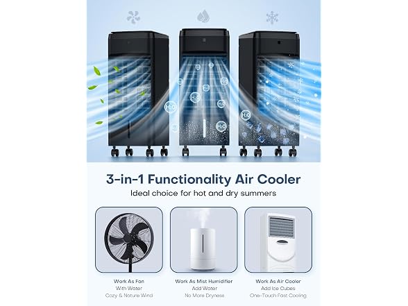 NOMEY JDAC66R 3-IN-1 Portable Air Conditioners