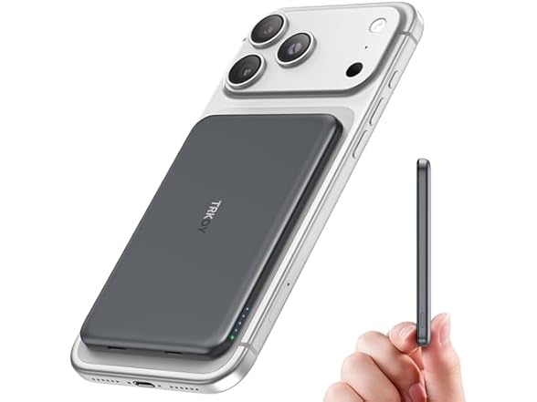 TRKOY 5000mAh Slim Wireless Magnetic Power Bank