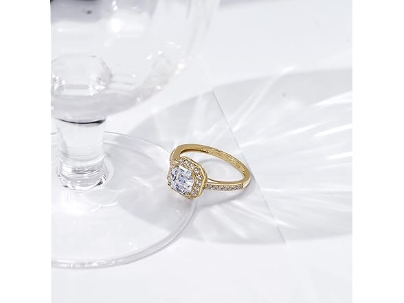 Sterling Silver Halo Ring Size 8