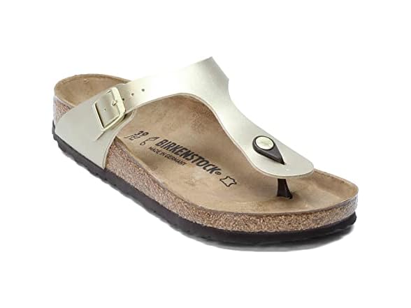 Birkenstock Women's Gizeh Birko-Flor Sandals Silver (35 EU)