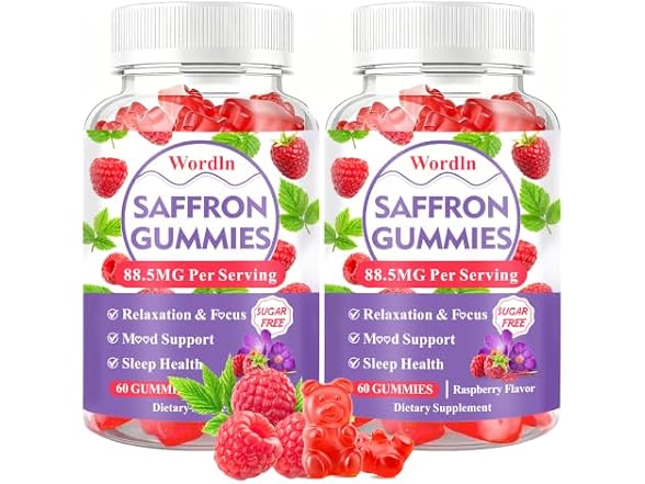Wordln Saffron Gummies, 60 Count