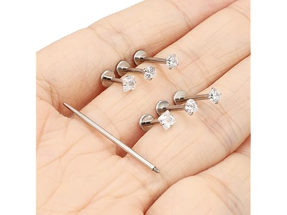 Kridzisw Flat Back Nose Rings Studs