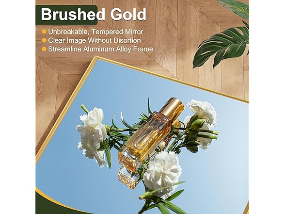 NicBex Oversized Full-Body Mirror Gold