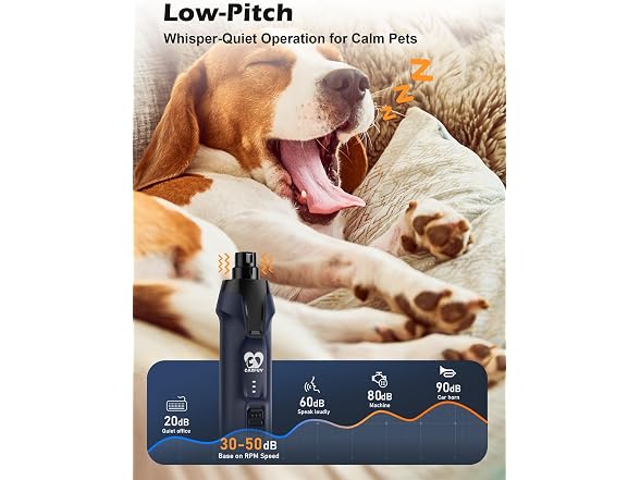Casfuy 6-Speed Dog Nail Grinder