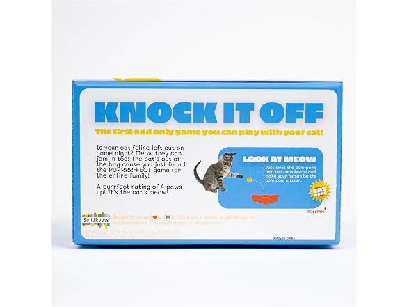 SolidRoots Knock it Off, The First and Only Game You Can Play with Your Cat