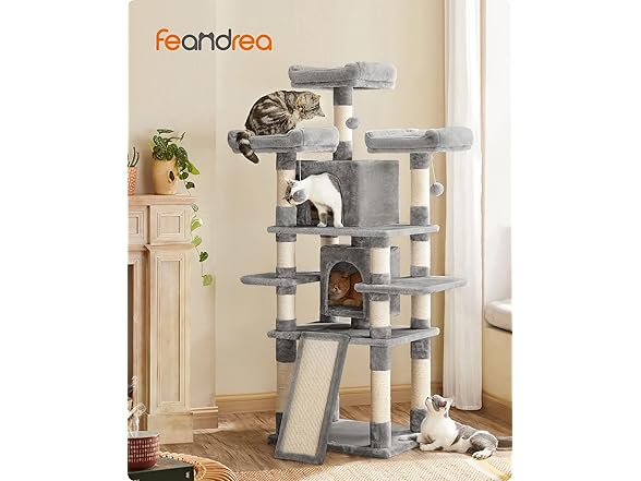 Feandrea 67 Inches Multi-Level Cat Tree