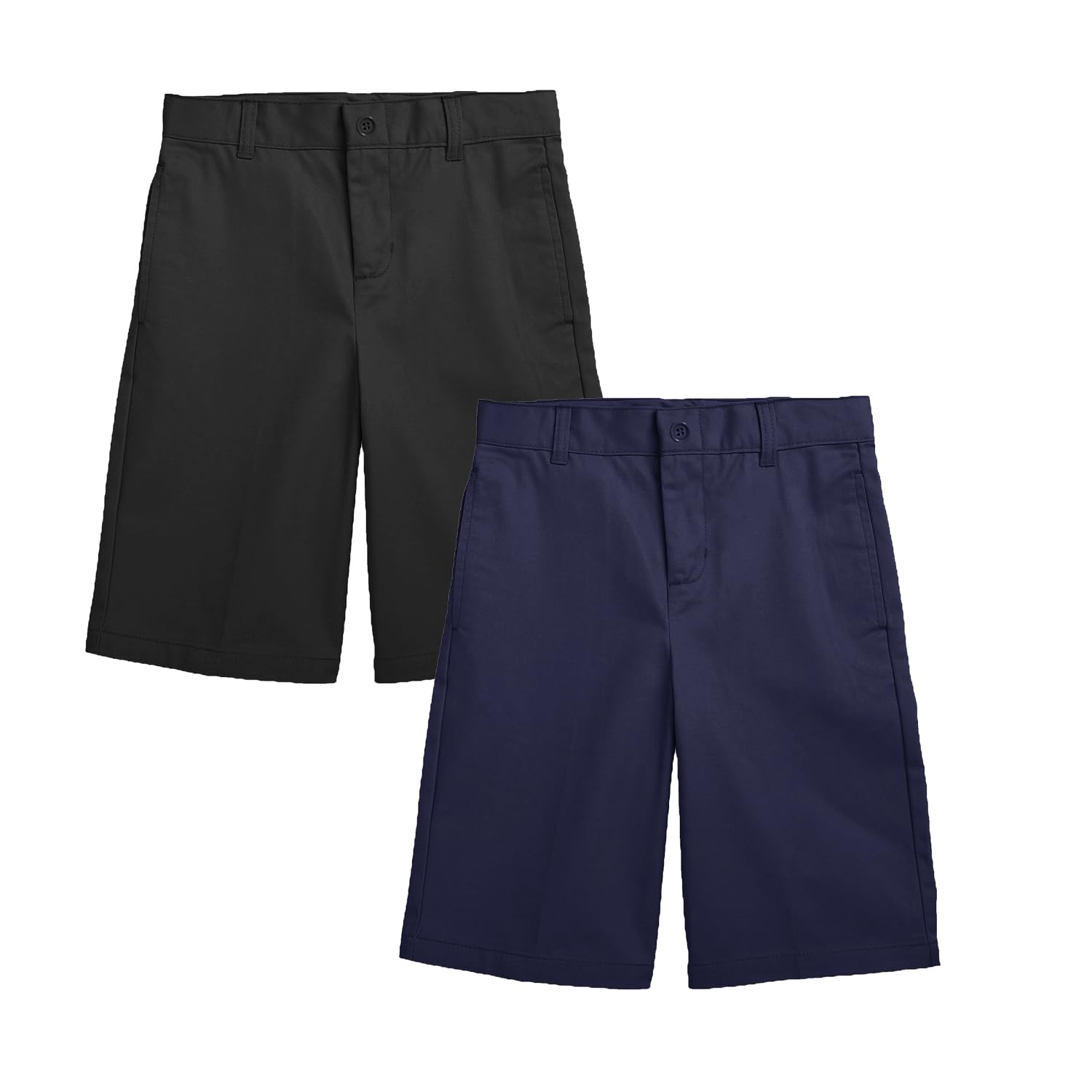 2PK Boys Stretch Cotton Chino Shorts - Gallery 13
