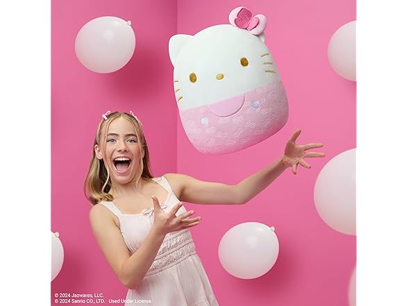 Squishmallows Original Sanrio 14" 50th Anniversary Pink Hello Kitty