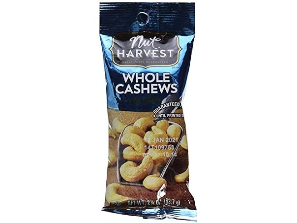 $2.99 Nut Harvest Nut Harvest Cashews Sleeve, 2.25 Oz dealfomo
