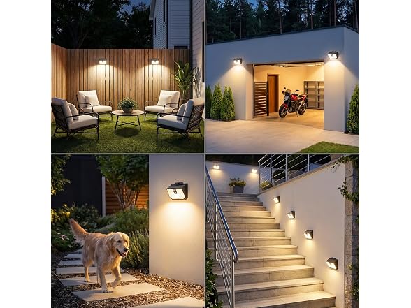 Brightever 8-Pack Solar Motion Sensor Outdoor Lights