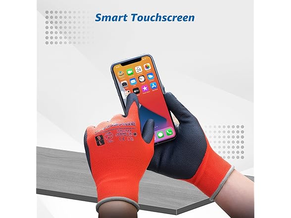 MANUSAGE work gloves with grip, 24 Pairs, Red XL