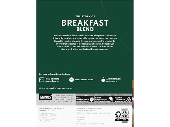 Starbucks Breakfast Blend Coffee